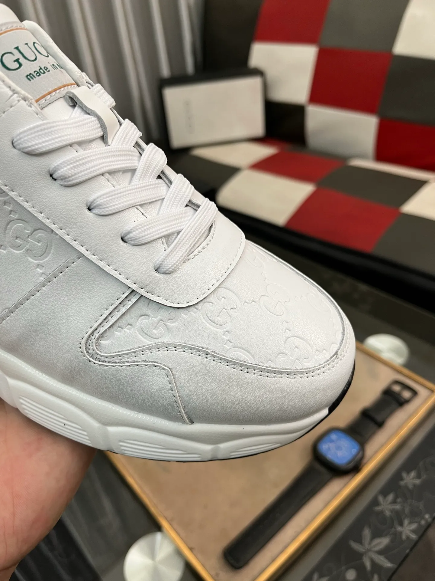 Men's shoes 💰440⌚️⌚️ (GUCCI-Gucci) luxury brand sports and casual shoes, imported original material, sheepskin lining, high-end and comfortable, original outsole is light and wear-resistant! Purely handmade, details determine quality! 38-443️⃣colors available